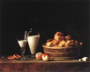 Still-Life with a Carafe of Barley Wine by Henri-Horace Roland De La Porte Oil Painting