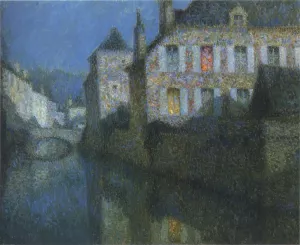 Full Moon on the River by Henri Le Sidaner Oil Painting
