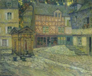 Place de Puits en Honfleur by Henri Le Sidaner Oil Painting