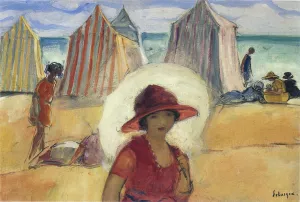 A Girl by the Sea by Henri Lebasque Oil Painting