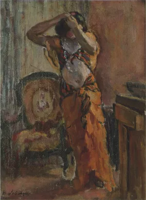 A Woman Dressing by Henri Lebasque Oil Painting