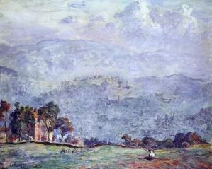 A Woman in a Landscape by Henri Lebasque Oil Painting