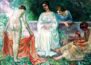 An Offering in the Garden by Henri Lebasque Oil Painting