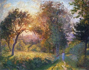 Girls in the Forest at Sunset by Henri Lebasque Oil Painting