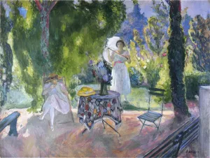 Lunch in the Garden by Henri Lebasque Oil Painting