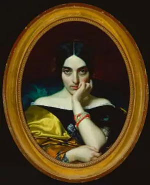 Portrait de Madame Alphonse Karr by Henri Lehmann Oil Painting