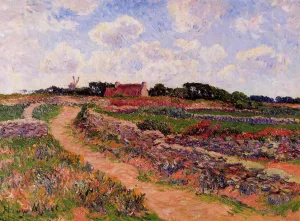 A Path in Cholars, Finistere by Henri Moret Oil Painting