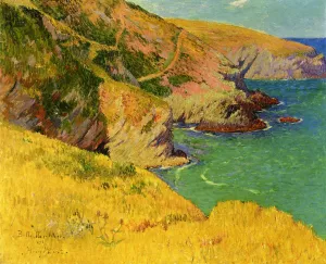 Belle-ile-en-Mer, Cliffs by Henri Moret Oil Painting
