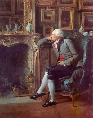 Baron De Besenval In His Study by Henri Pierre Danloux Oil Painting