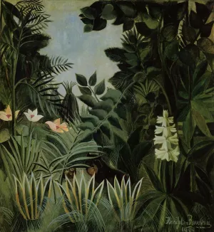 Exotic Landscape by Henri Rousseau Oil Painting