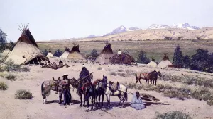 Among the Foothills Oil painting by Henry Farny