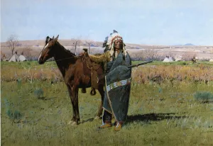 Chief Spotted Tail by Henry Farny Oil Painting
