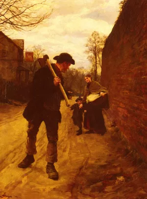 Off To Work by Henry Herbert La Thangue Oil Painting