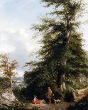 A Wayside Chat by Henry John Boddington Oil Painting