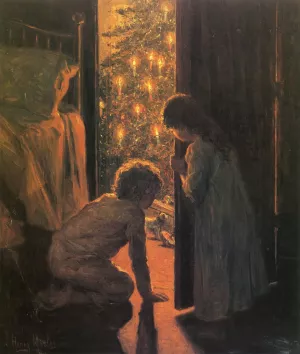 Christmas Morning by Henry Mosler Oil Painting