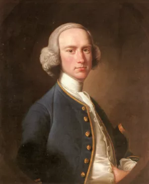 Portrait of George Hill, Sergeant At Law 1716-1808 by Henry Pickering Oil Painting