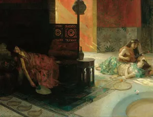 Harem Scene by Henry Siddons Mowbray Oil Painting
