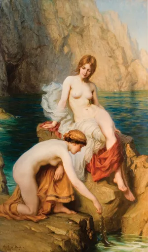 By Summer Seas by Herbert James Draper Oil Painting