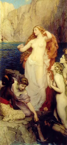 The Pearls of Aphrodite Oil painting by Herbert James Draper