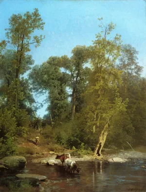 Pennsylvania Scenery by Herman Herzog Oil Painting