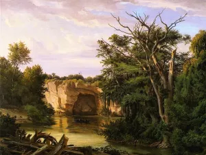 Guadalupe River Landscape by Herman Lungkwitz Oil Painting