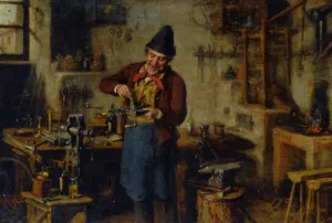 The Lock Maker by Hermann Kern Oil Painting