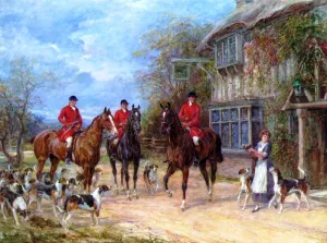 A Halt at the Inn by Heywood Hardy Oil Painting