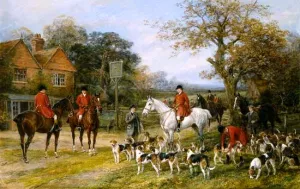 Meeting Before the Fox Hunt by Heywood Hardy Oil Painting