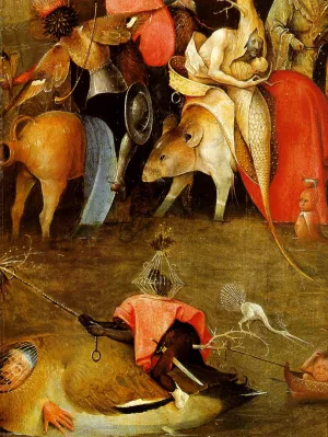 Temptation of St. Anthony, Detail of the Central Panel by Hieronymus Bosch Oil Painting