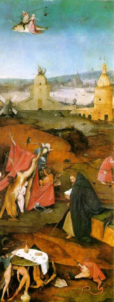 Temptation of St. Anthony, Right Wing of the Triptych by Hieronymus Bosch Oil Painting