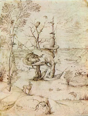 The Man-Tree by Hieronymus Bosch Oil Painting
