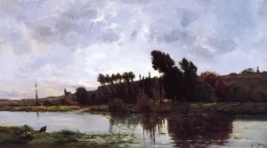 The Banks of a River by Hippolyte Camille Delpy Oil Painting