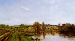 Walking Along the River by Hippolyte Camille Delpy Oil Painting