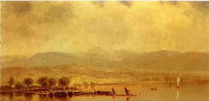 Misty Morning on the Hudson River by Homer Dodge Martin Oil Painting
