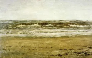 The Sea at Villerville by Homer Dodge Martin Oil Painting