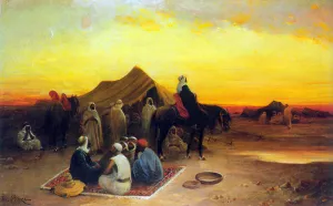 At the Oasis by Honore Boze Oil Painting