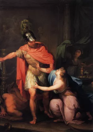 Odysseus with Circe by Hubert Maurer Oil Painting
