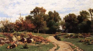 A Country Path in Summer by Hugh Bolton Jones Oil Painting