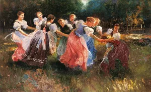 The Rite of Spring by Ignac Ujvary Oil Painting