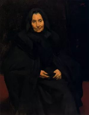 Madre del Pintor by Ignacio Diaz Olano Oil Painting
