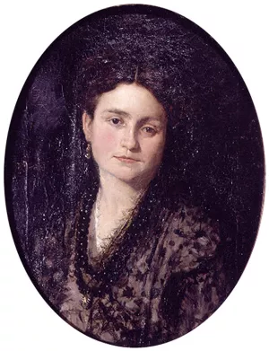 Retrato de Doa Teresa Martnez, Esposa del Pintor by Ignacio Pinazo Camarlench Oil Painting