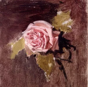 Una Rosa by Ignacio Pinazo Camarlench Oil Painting