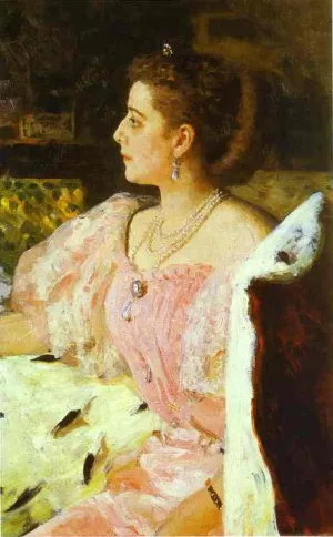 Portrait of Countess Natalia Golovina by Ilia Efimovich Repin Oil Painting
