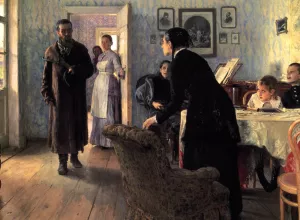 Unexpected Visitors by Ilya Repin Oil Painting