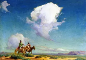 Navajo Travelers by Ira Diamond Gerald Cassidy Oil Painting