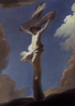Christ on the Cross Formed by Clouds by Israel Silvestre Oil Painting