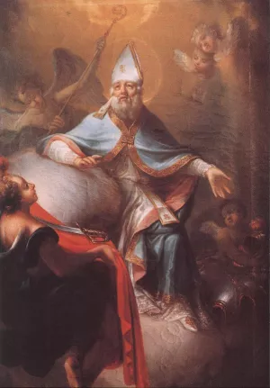 St Martin in Glory by Istvan Dorffmeister Oil Painting