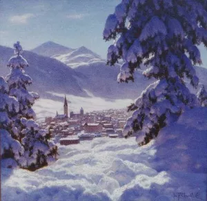 St. Moritz by Ivan Fedorovich Choultse Oil Painting