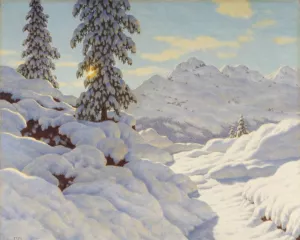 Sun and Snow by Ivan Fedorovich Choultse Oil Painting