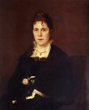 Portrait of Sophia Kramskaya, the Artist's Wife by Ivan Nikolaevich Kramskoy Oil Painting